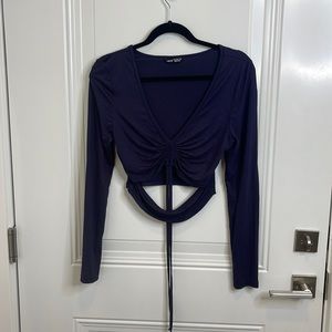 Royal Blue Crop Top - Shein - Large